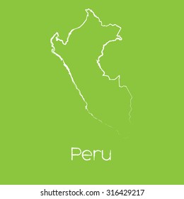 A Map of the country of Peru