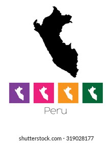 A Map of the country of Peru