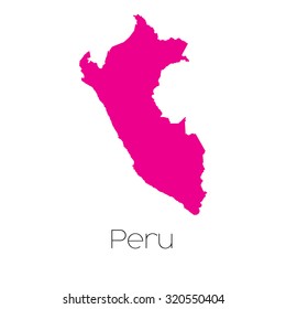 A Map of the country of Peru