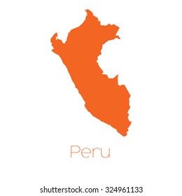 A Map of the country of Peru