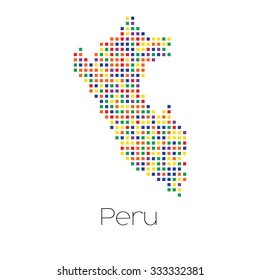 A Map of the country of Peru