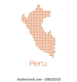 A Map of the country of Peru