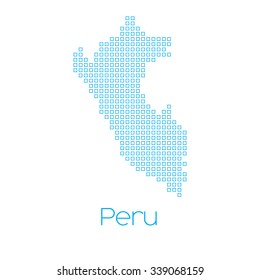 A Map of the country of Peru