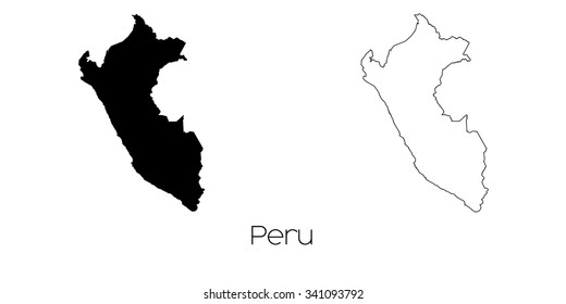 A Map of the country of Peru
