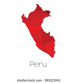 A Map of the country of Peru