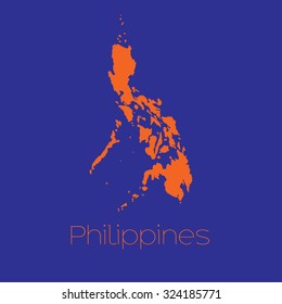 A Map of the country of Philippines