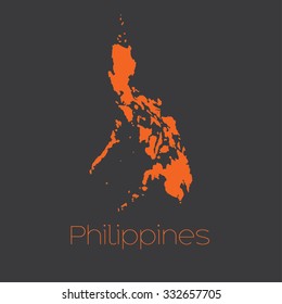 A Map of the country of Philippines
