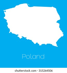 A Map of the country of Poland