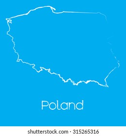 A Map of the country of Poland