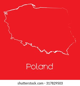 A Map of the country of Poland