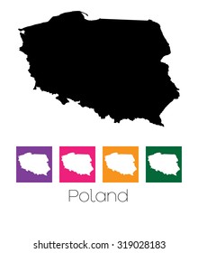 A Map of the country of Poland