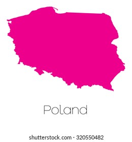 A Map of the country of Poland