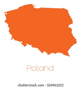 A Map of the country of Poland
