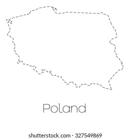 A Map of the country of Poland