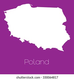 A Map of the country of Poland