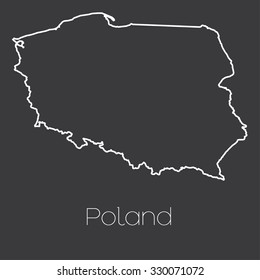 A Map of the country of Poland