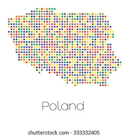 A Map of the country of Poland