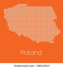 A Map of the country of Poland