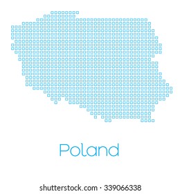 A Map of the country of Poland
