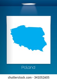 A Map of the country of Poland