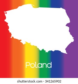 A Map of the country of Poland