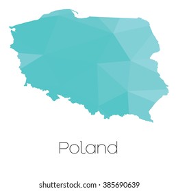 A Map of the country of Poland