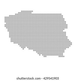 A Map of the country of Poland