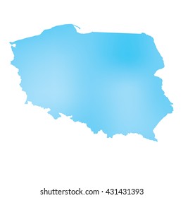 A Map of the country of Poland