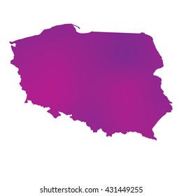 A Map of the country of Poland