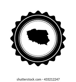 A Map of the country of Poland