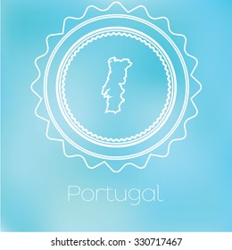 A Map of the country of Portugal