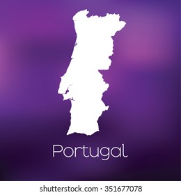 A Map of the country of Portugal