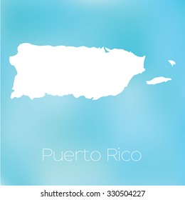 A Map of the country of Puerto Rico