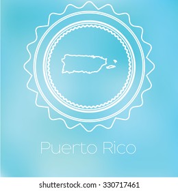A Map of the country of Puerto Rico