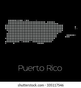A Map of the country of Puerto Rico