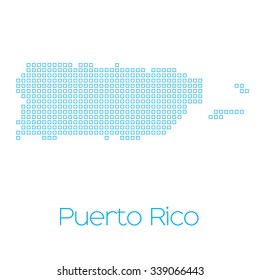 A Map of the country of Puerto Rico