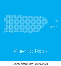 A Map of the country of Puerto Rico