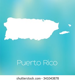 A Map of the country of Puerto Rico