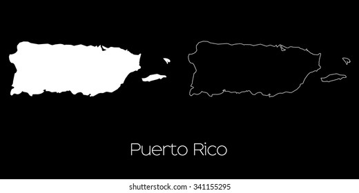 A Map of the country of Puerto Rico