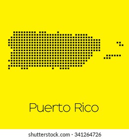 A Map of the country of Puerto Rico