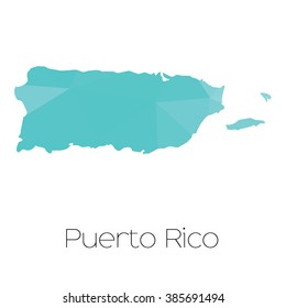 A Map of the country of Puerto Rico