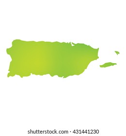 A Map of the country of Puerto Rico