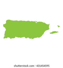 A Map of the country of Puerto Rico