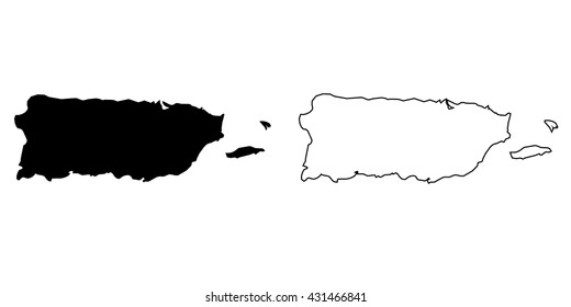 A Map of the country of Puerto Rico