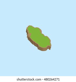 A Map of the country of Qatar