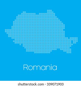A Map of the country of Romania