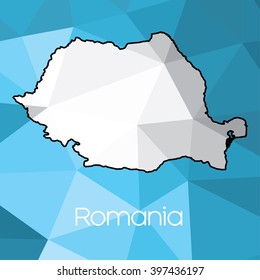 A Map of the country of Romania