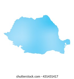 A Map of the country of Romania