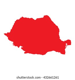 A Map of the country of Romania