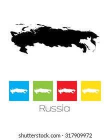 A Map of the country of Russia